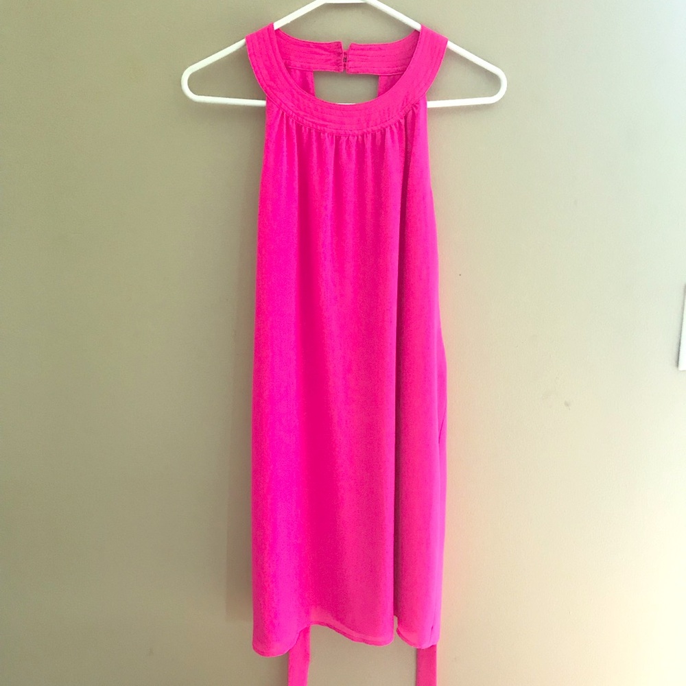 Naked Zebra Hot Pink Midi Dress large
